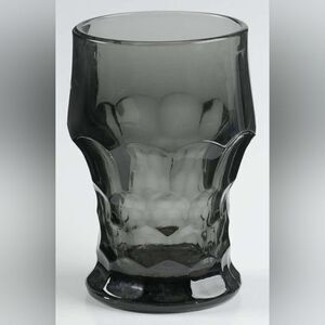 Vintage Anchor Hocking Georgian Smoke Glass 12 ounce Flat Tumbler, Set of 6